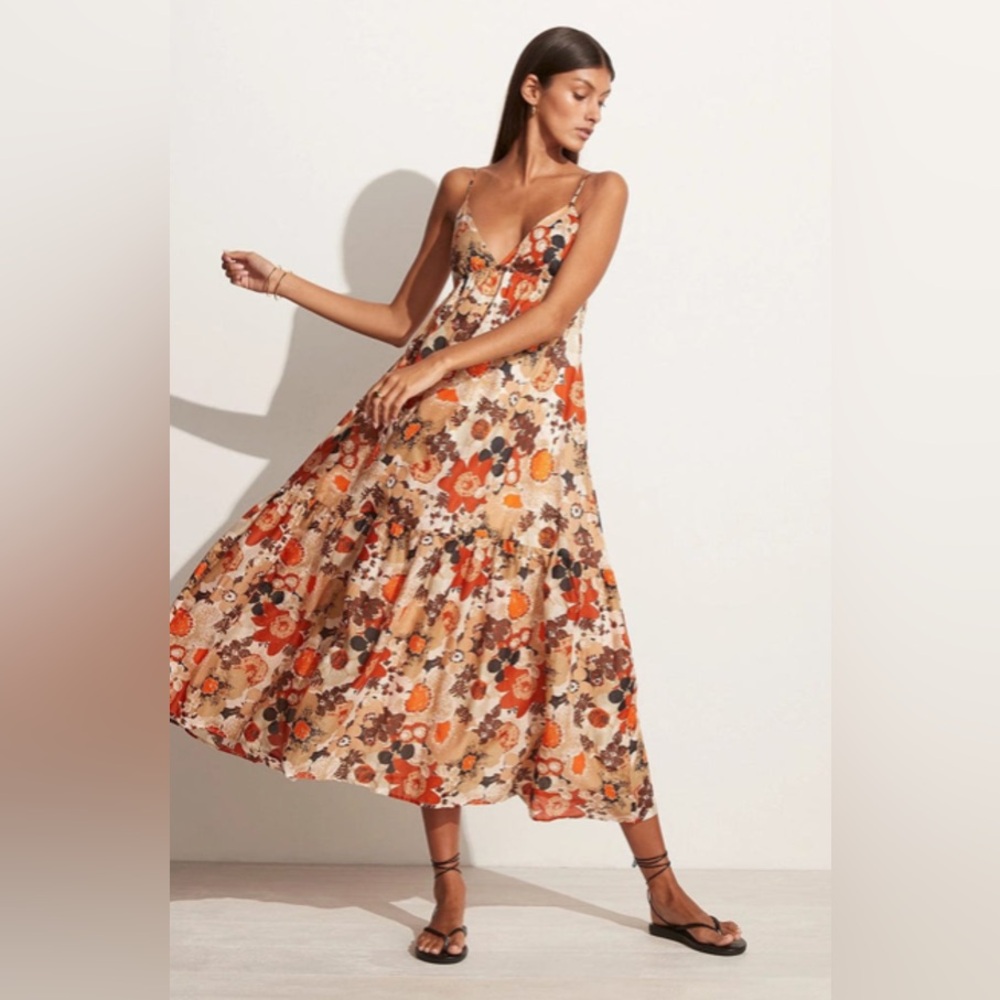 Faithfull the Brand Anisha Maxi Dress in Kaiya Floral Size 4